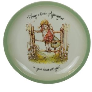 VTG Holly Hobbie plate keep a little springtime in your heart all year 10 1/2 in